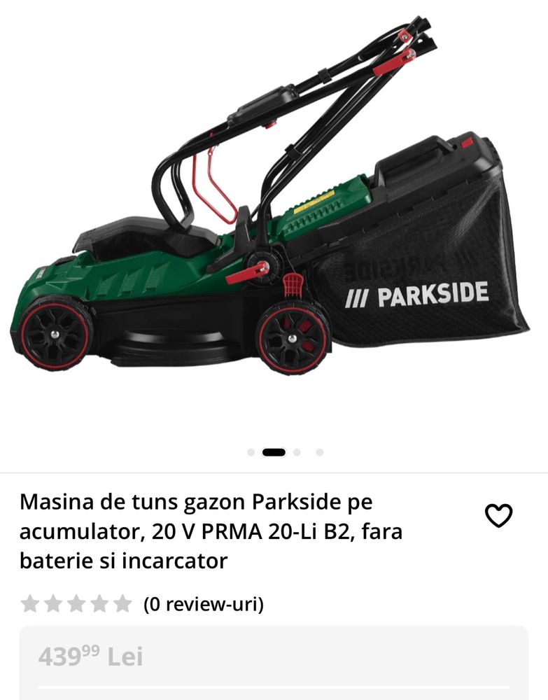 Masina gazon iarba Parkside acumulator 20V