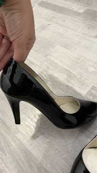 Pantofi dama stiletto negru noi piele Marelbo