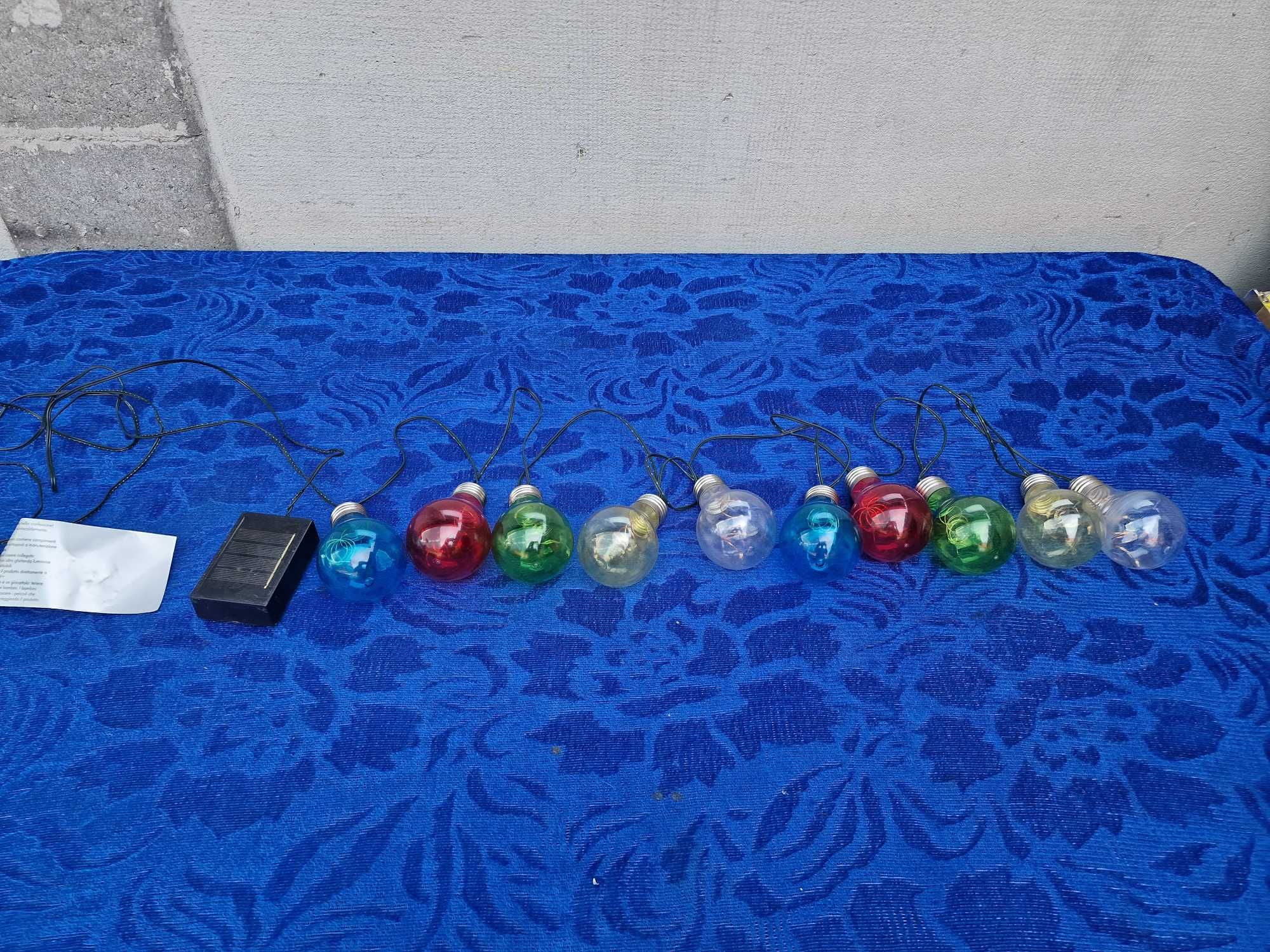 Instalatie luminoasa tip Ghirlanda liniara, 2 m, cu 10 becuri Ovale