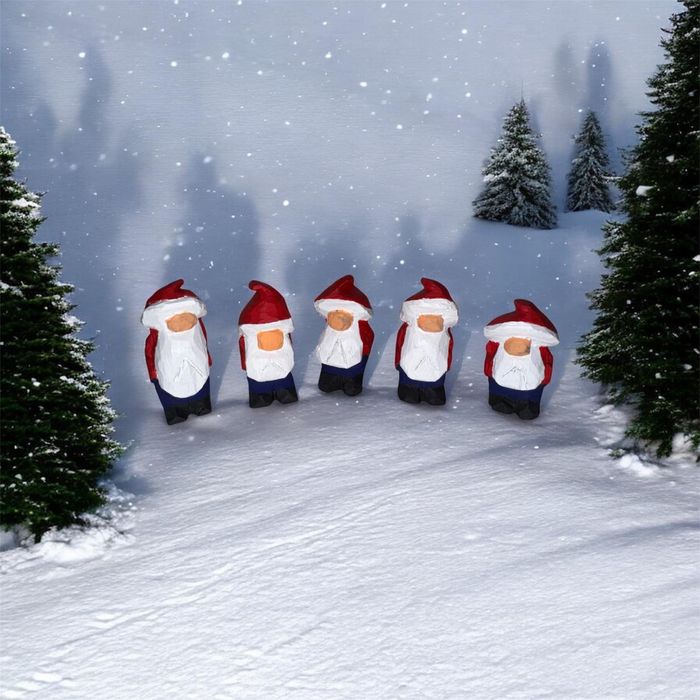 Pitici sculptati din lemn Mos Craciun