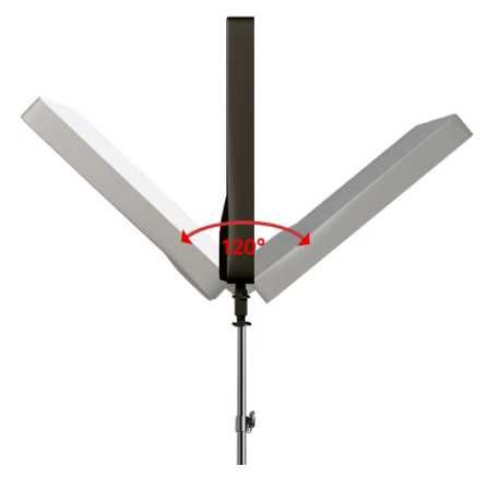 Комплект от LED фотографско осветление 2700K - 7500K със статив и дист