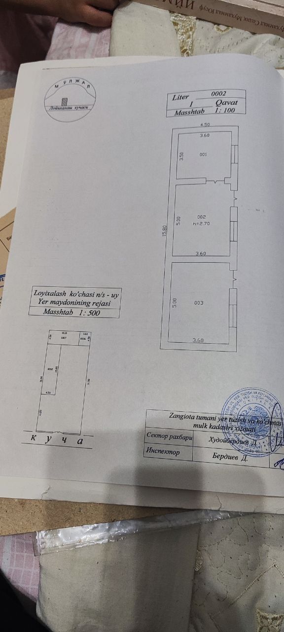 Toshkent viloyati Nazarbekda yer sotiladi