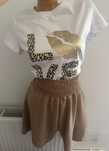 Fusta pantalon +tricou