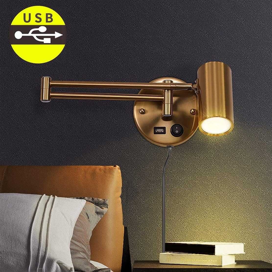 НОВA! LED лампа за стена 7W с гъвкаво рамо и ключ, 2 бр/к-кт