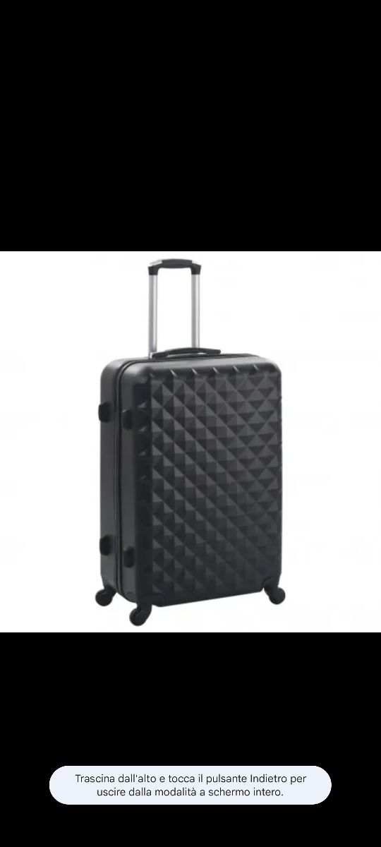 Set de valize/ trolere de călătorie 3in1 negru metal