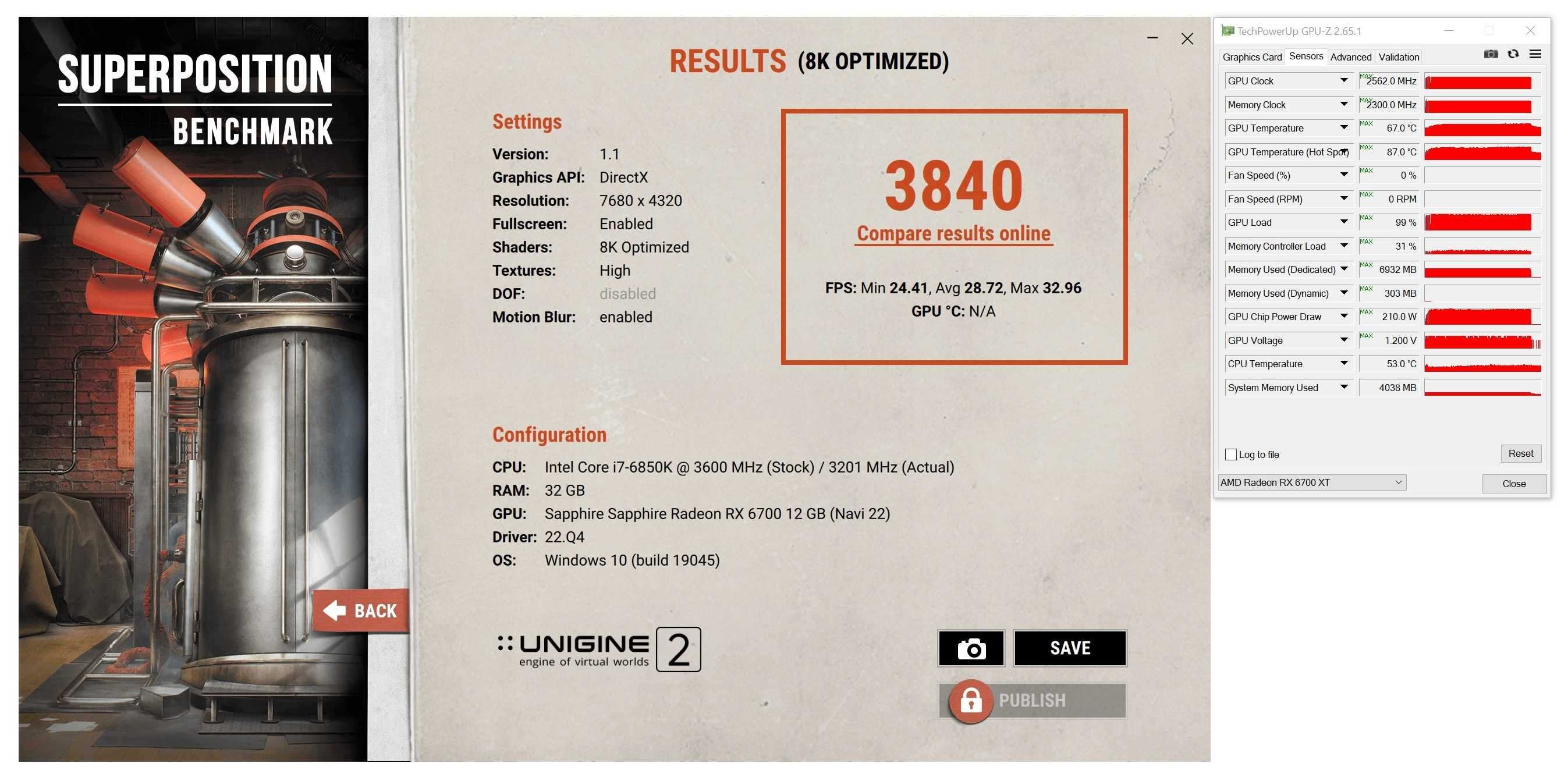 ТОП състояние Видео карта GPU Sapphire NITRO+ RX 6700 XT 12GB GDDR6