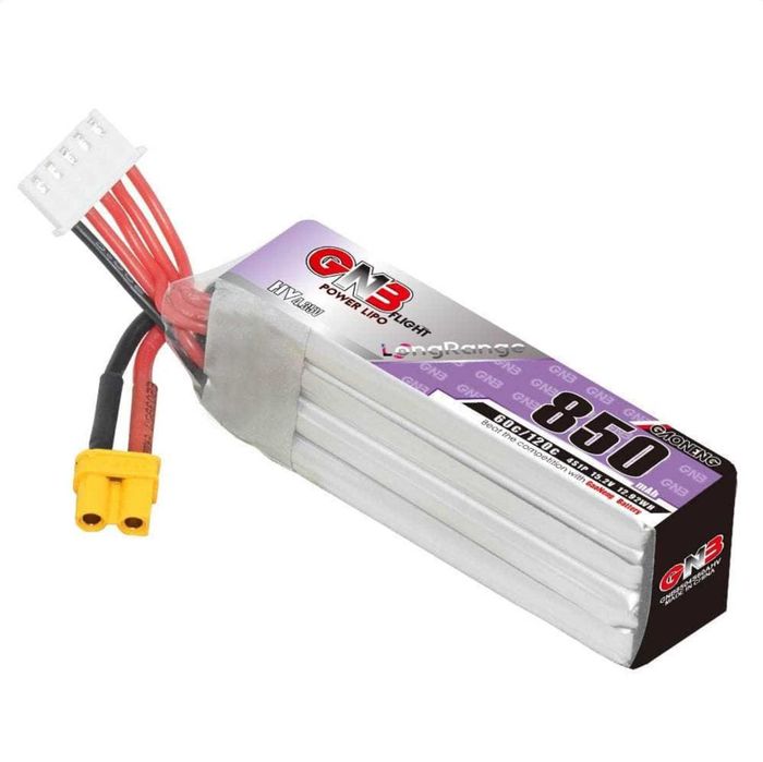 Baterie RC FPV Gaoneng GNB 15.2V 4S 850mAh 60C LiHV - XT30 - 71 grame