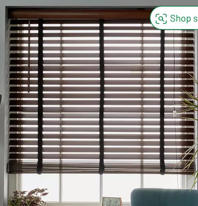 Jaluzea venețiene din lemn, maro închis, Habitat 120x160cm