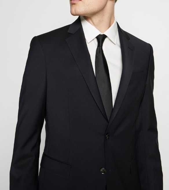 Sacou blazer 50 L slim JOOP ! lana pure Lanificio Biella negru