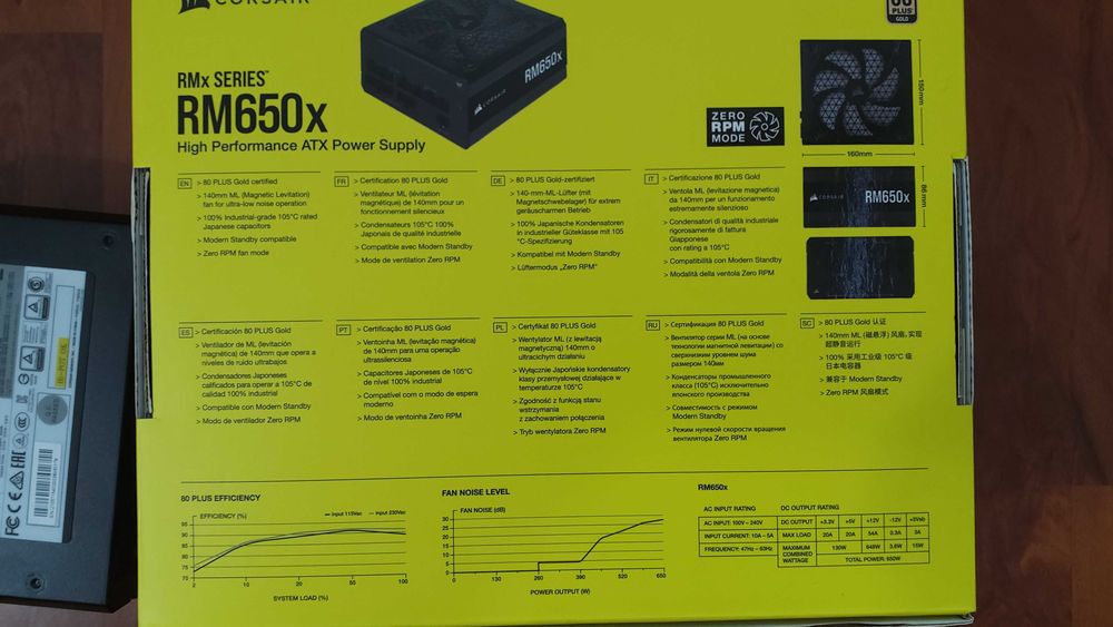 Sursa Corsair RM650x, complet modulara 80+Gold