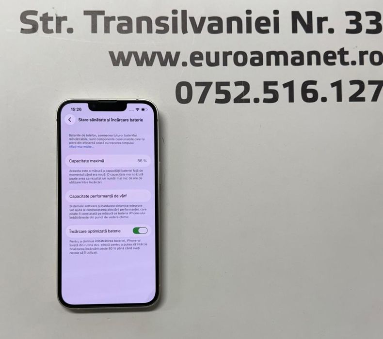 Telefon Apple iPhone 13, 256GB, 5G, Starlight -T-