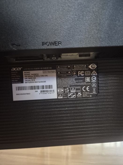 Monitor LED IPS Acer 34", UltraWide