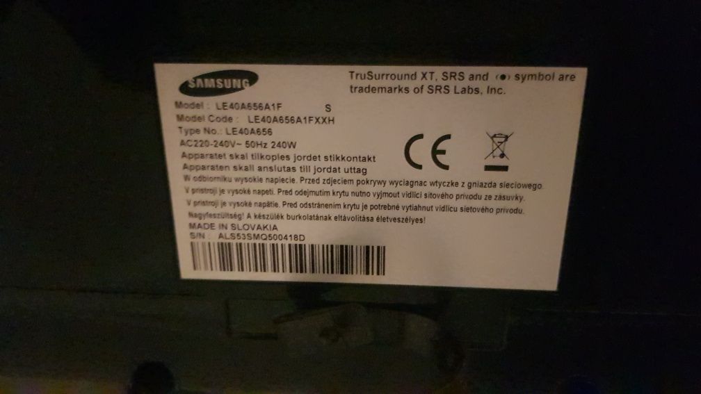 Tv Samsung  defect