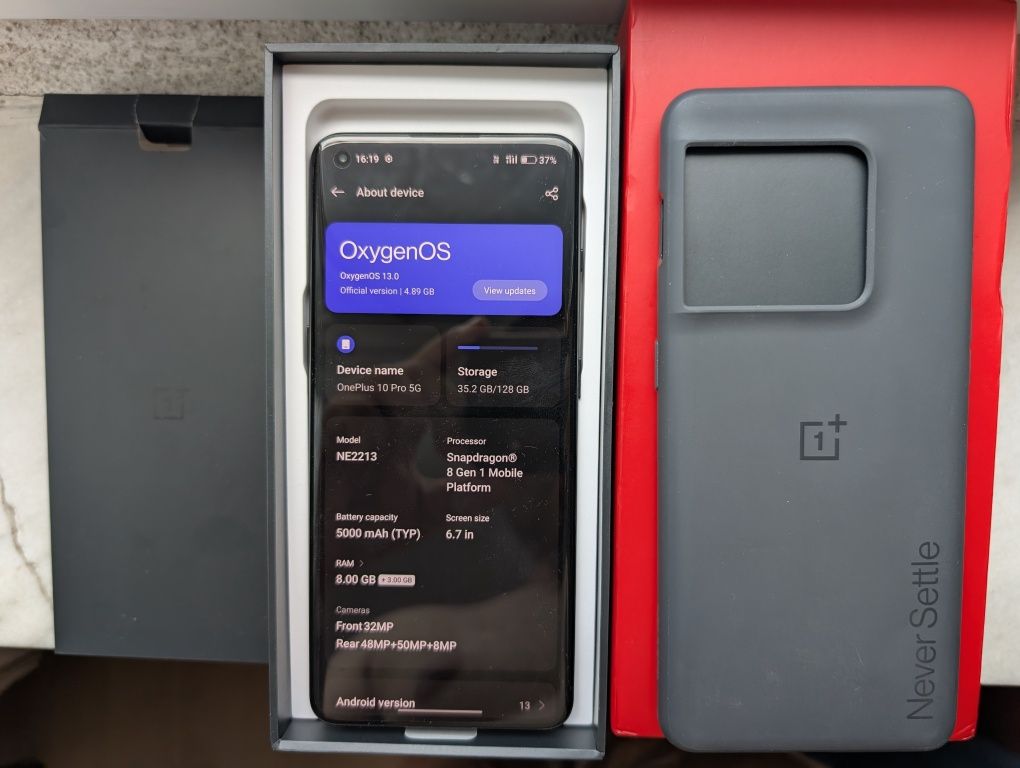 Smartphone nou OnePlus 10 Pro 128GB, 8GB RAM, 5G, Volcanic Black