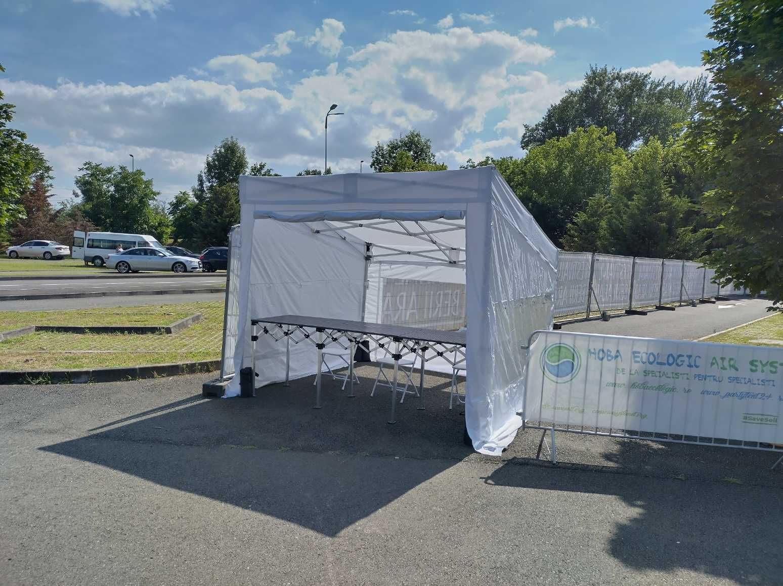 PAVILION PLIABIL FLEXPRO TRAPEZO - dimensiune 3X3M - culoare alb