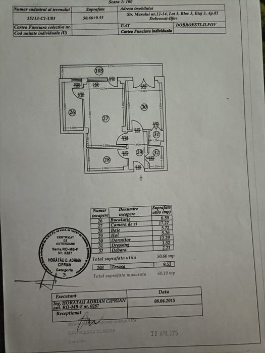 Vand apartament dobroesti-ilfov