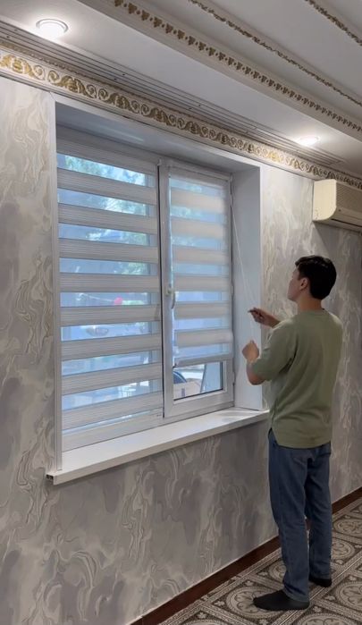 Вертикальный Горизонтальный Ролл шторы День и ночь Двойные ролл акция