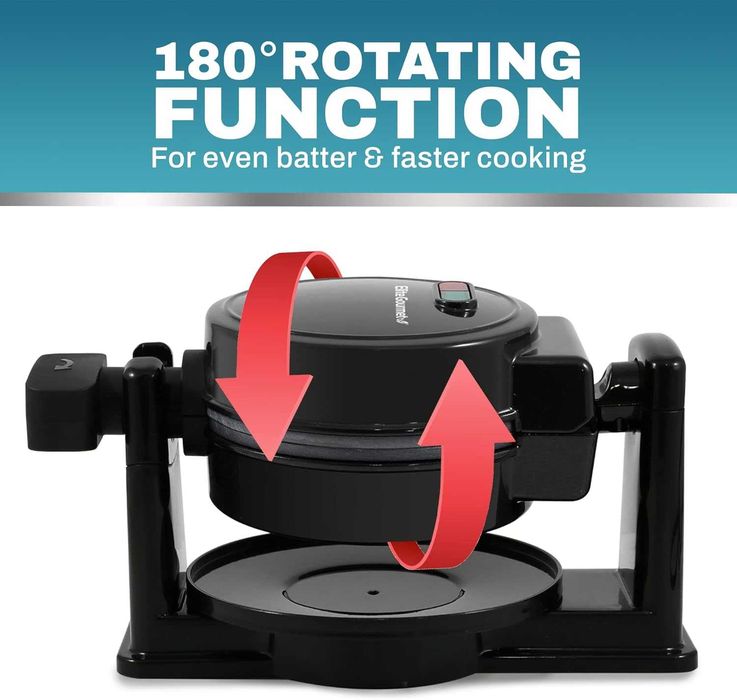 Elite Gourmet EWM460 Незалепваща белгийска гофретна машина, въртяща се