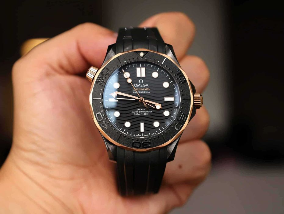 omega seamaster diver 300m black gold