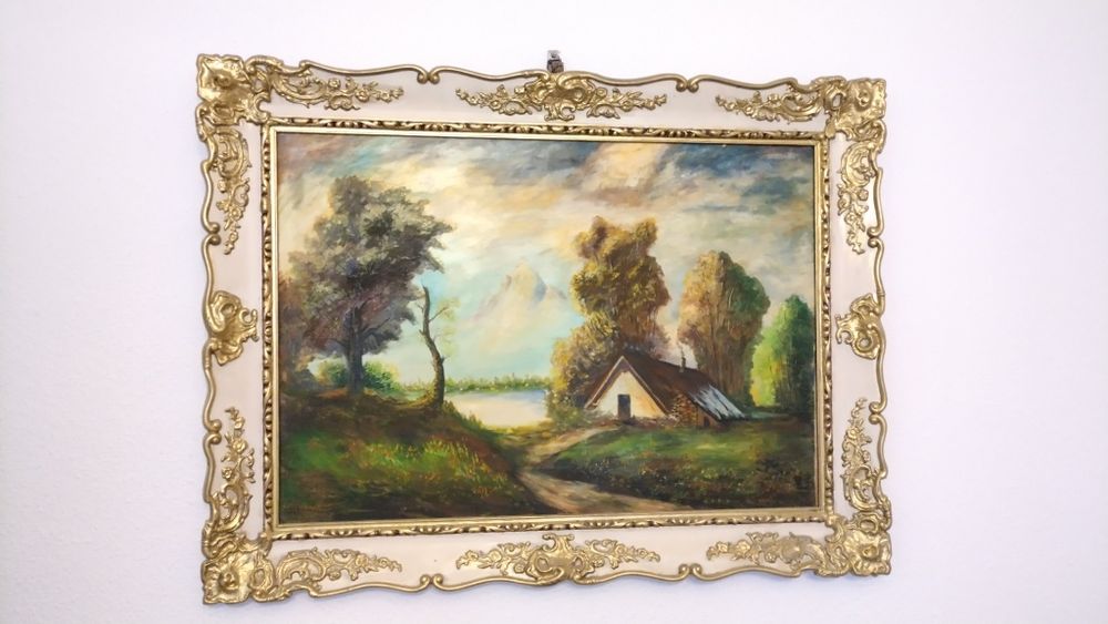 Tablou pictor Alexandru, peisaj natural rural