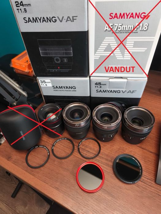 Obiective Samyang V-AF (24MM/35MM/45MM) montura Sony E