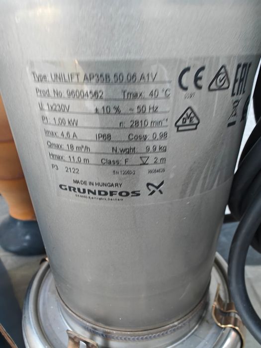 GRUNDFOS Pompă submersibilă UNILIFT AP35B.50.06.1V 220V
Pompă submersi
