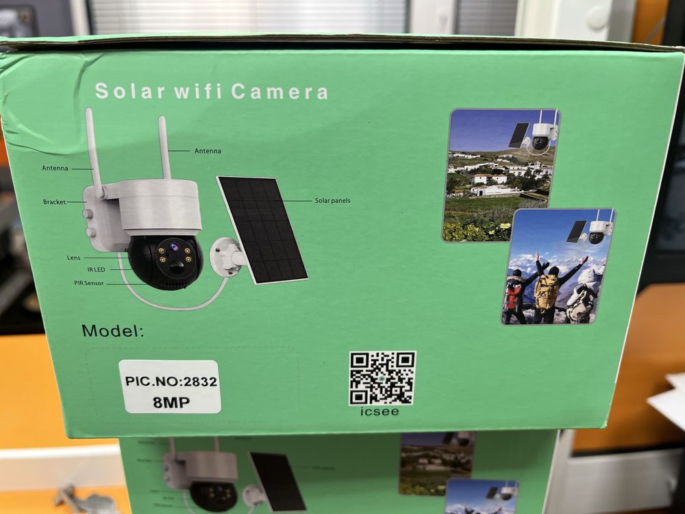Соларна безжична wifi 8 mpx камера icsee външен монтаж ip 66 camera ka