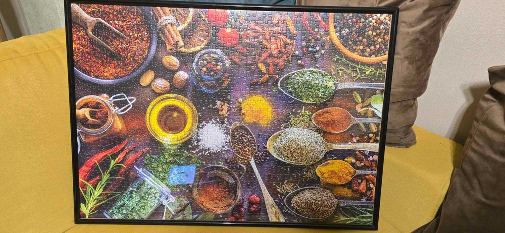 Рамкирана картина пъзел 1000 части (подправки)