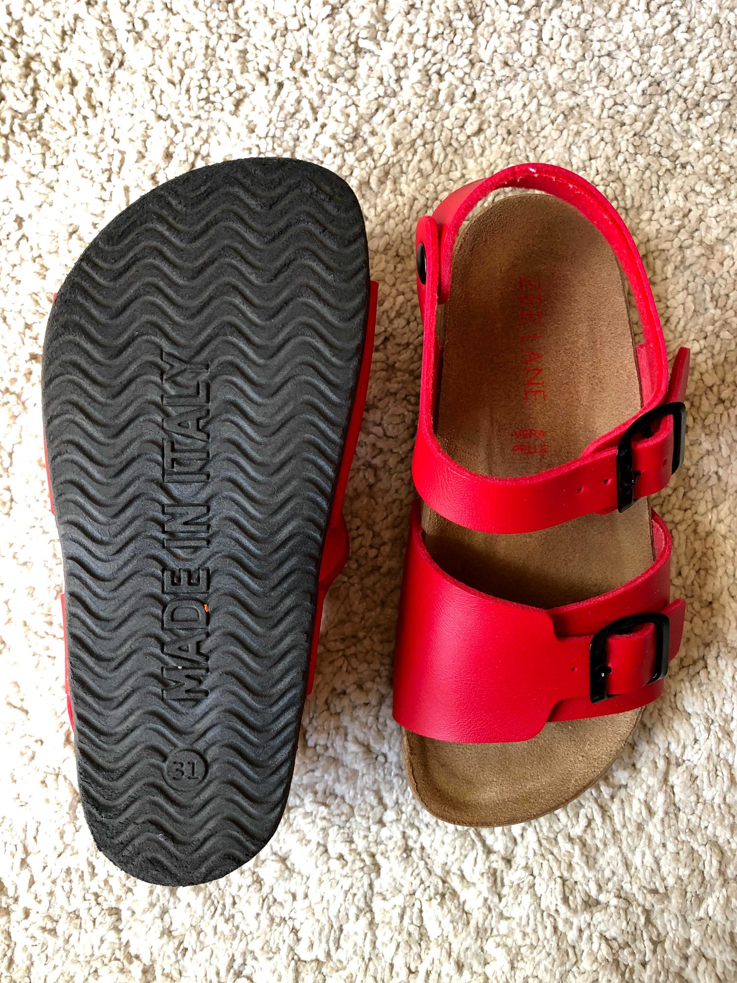 Sandale rosii pentru fete cu catarama, marca Zee Lane, marimea 31