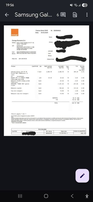 Samsung Galaxy S23 FE 5G (128 GB, Purple), Ca Nou, Garanție Valabilă