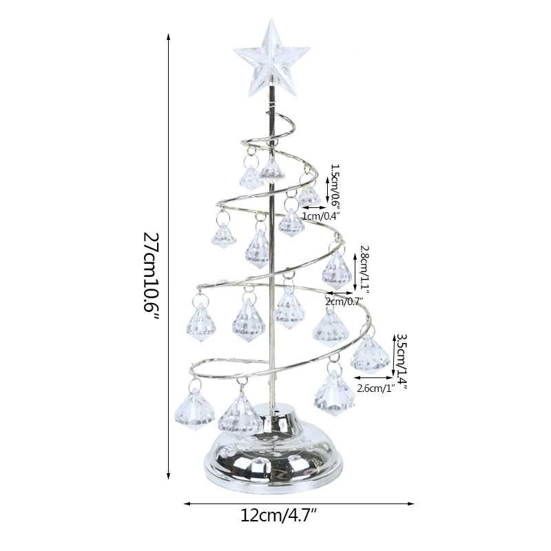 Коледна декорация нощна лампа - Коледно дърво с диаманти