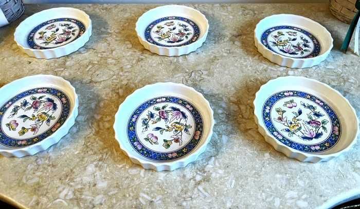 Superbe 6 miniplatouri pt aperitive desert-ceramica fina-Italia