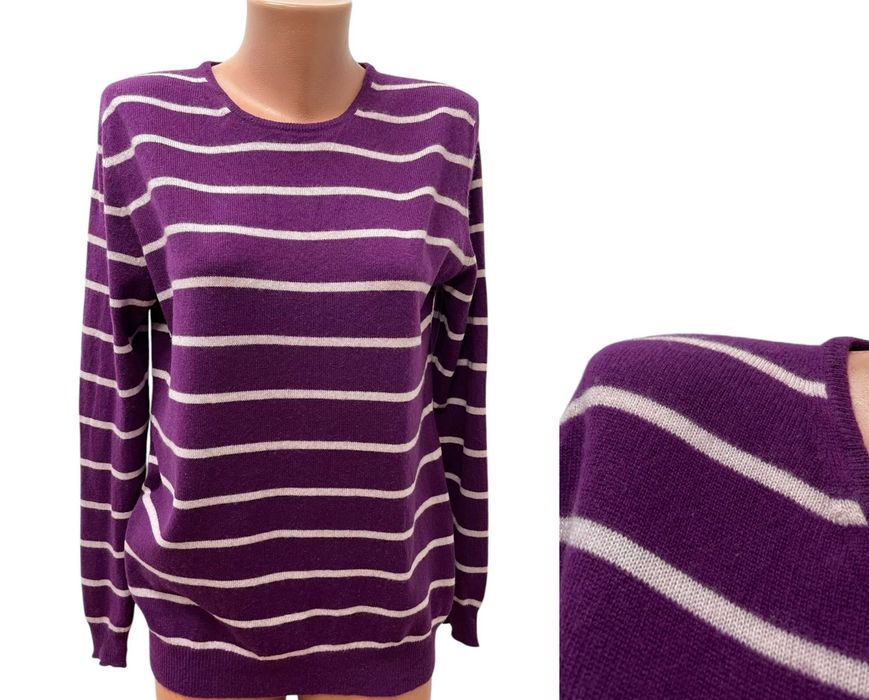 ADAGIO размер 40 - L дамски кашмирен пуловер 100% КАШМИР лилав