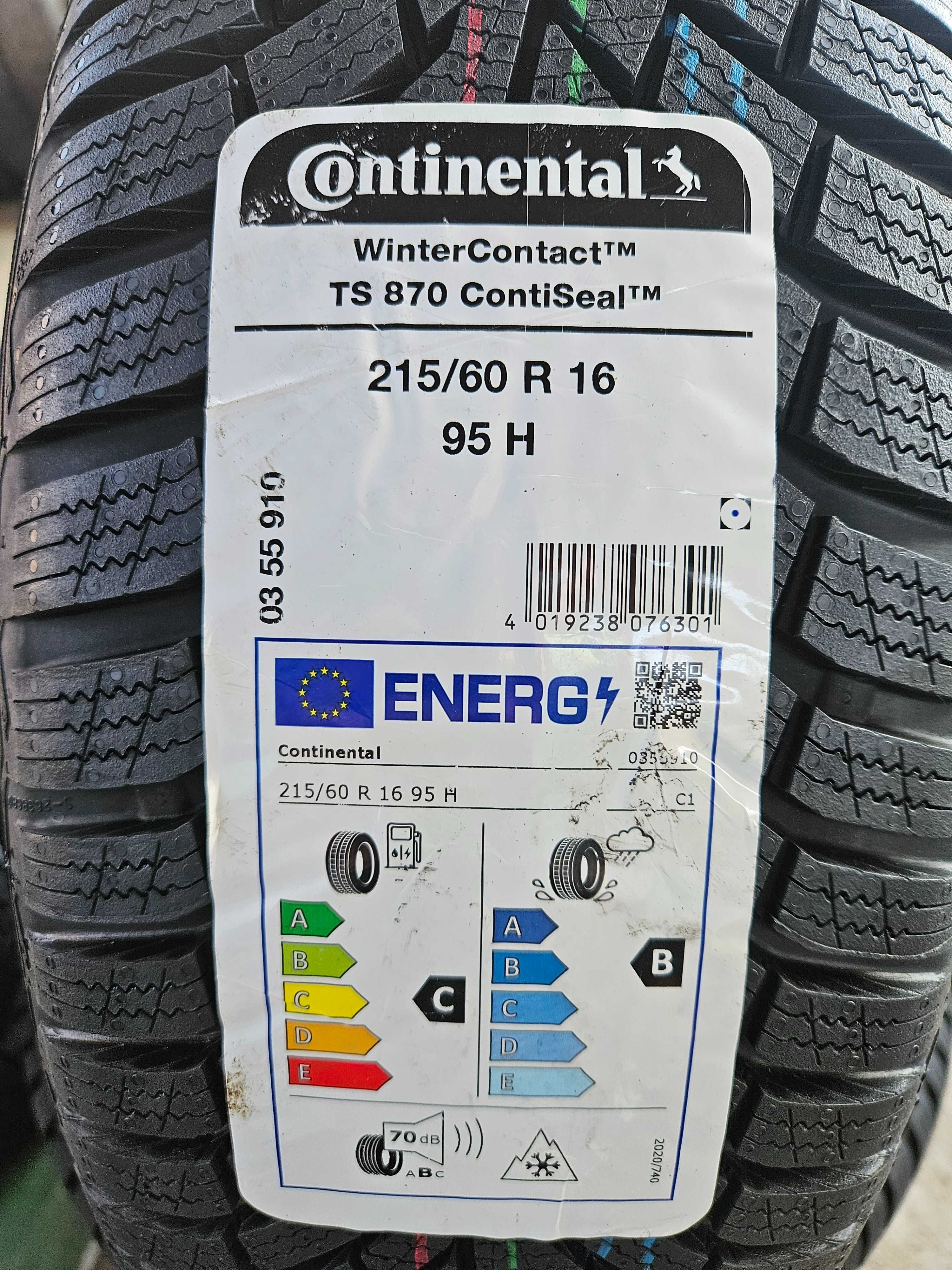 4 Нови зимни гуми 215/60R16 Continental WinterCont TS870 ContiSeal 95H