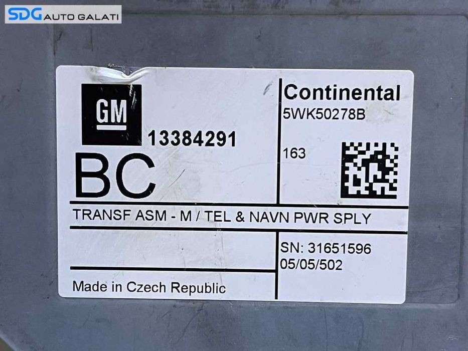 Unitate Modul Calculator Control Navigatie Telefon Opel Astra J 2009 - 2016 Cod 13384291 [L3512]