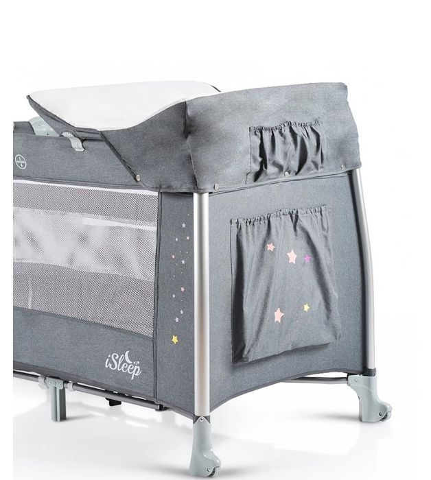 Бебешка кошара CANGAROO Isleep сива