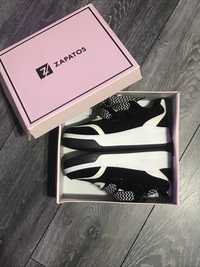 Sneakers Dama Negru + Alb