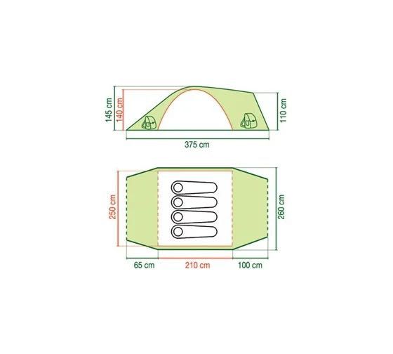 Палатка туристическая 4х-местная COLEMAN Rock Springs 4