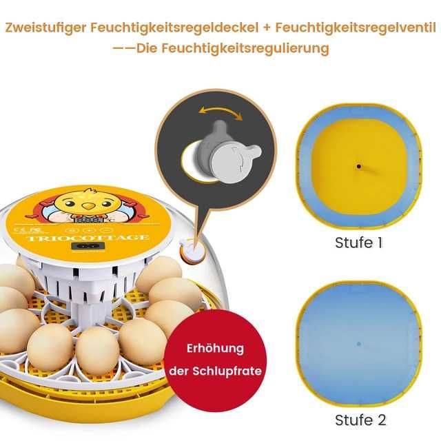Инкубатор за яйца TRIOCOTTAGE за 12 яйца