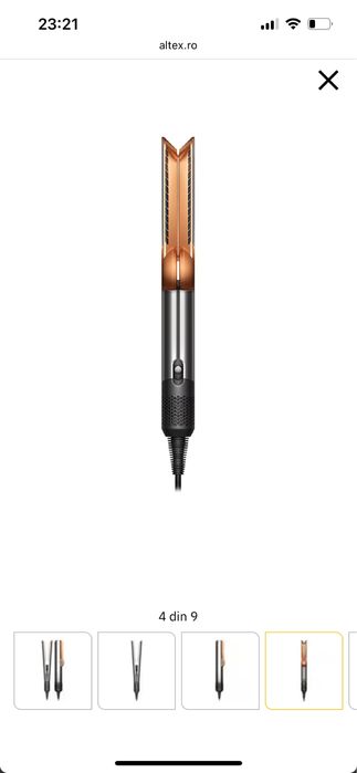 Aparat de indreptat parul DYSON HT01 Airstrait, 140 grade, LCD, cupru