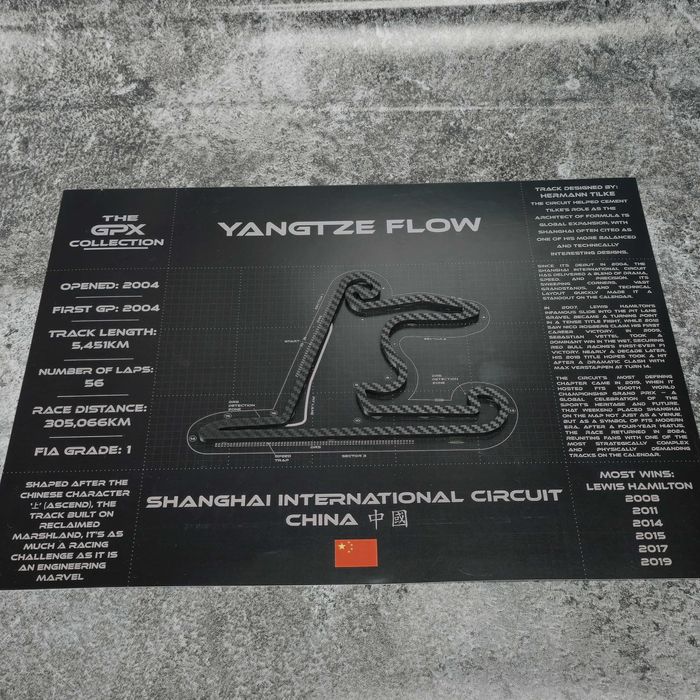 Shanghai – Hartă 3D circuit Formula 1 Chinese GP • GPX Collection