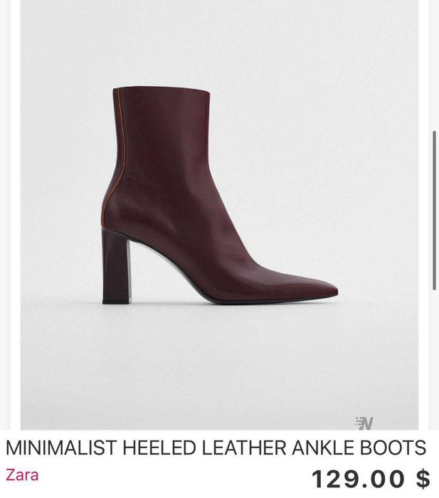 Ботинки кожаные ZARA