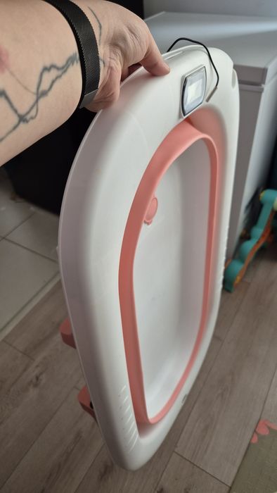 Cădiță bebe, pliabila, roz
