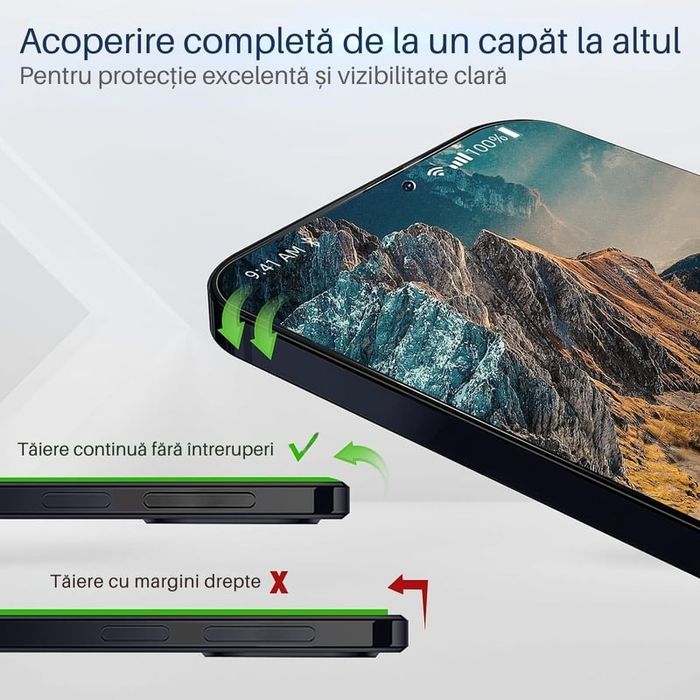 Folii silicon protecție ecran Samsung S24 și S24+