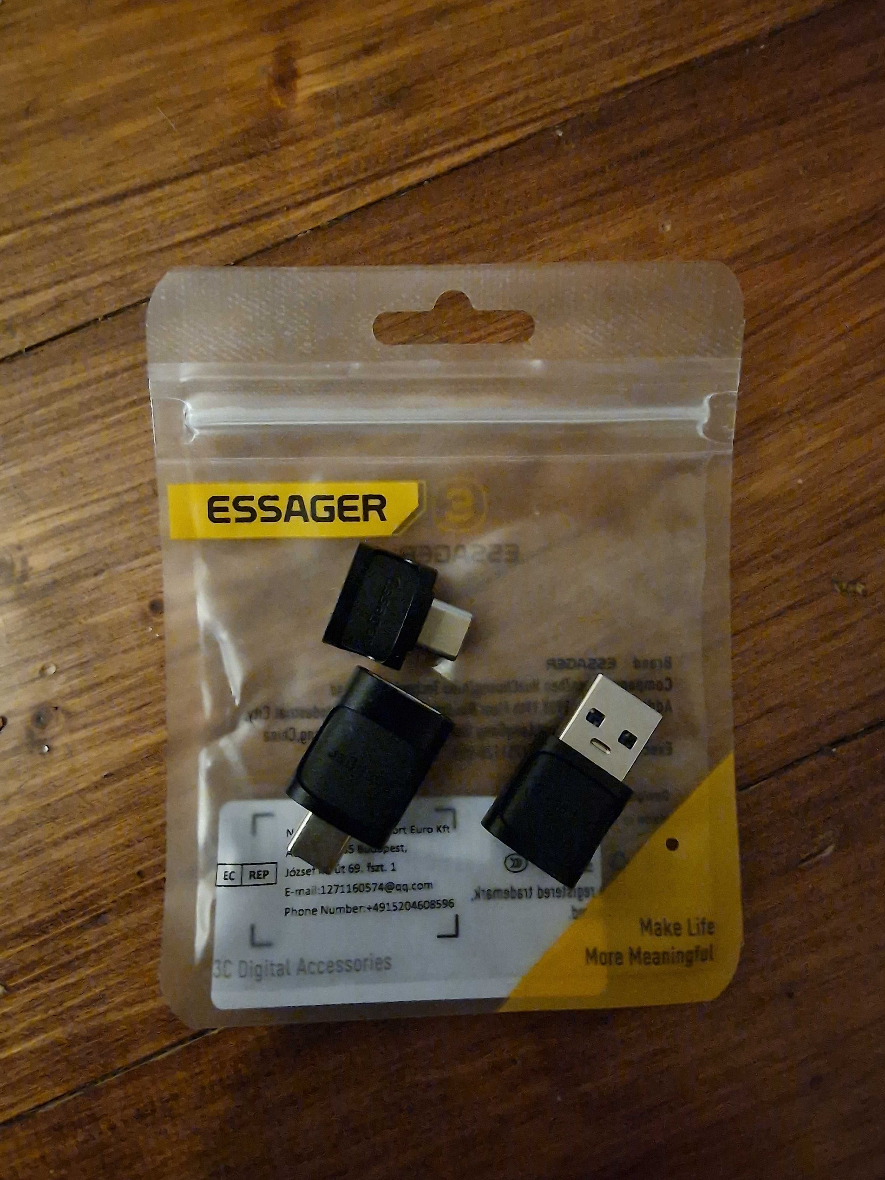 Set 3 adaptoare USB-A USB-C micro USB