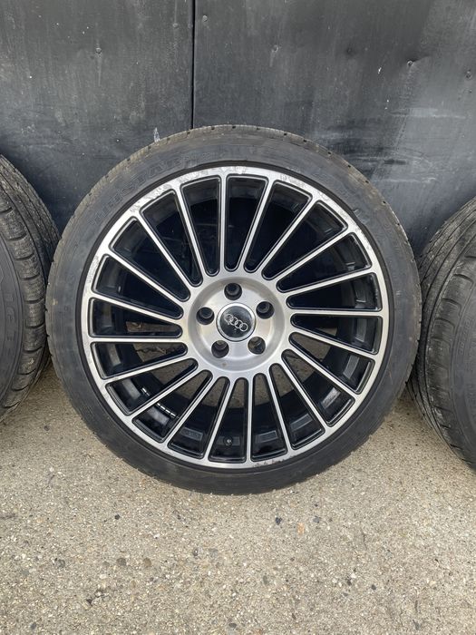 Jante AM R19 5x112, butuc 72.6 cu anvelope noi de iarna 255 35 19