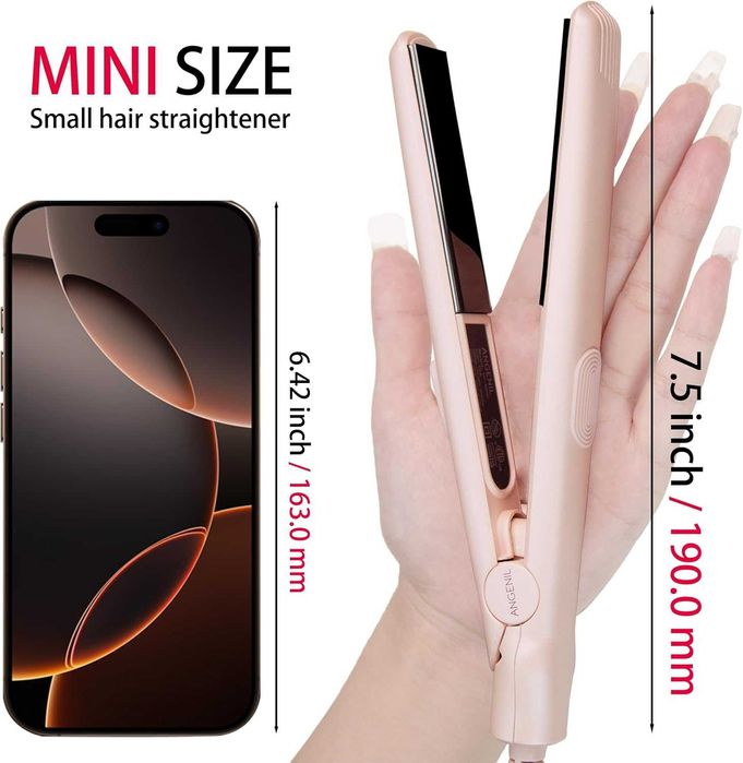 Мини преса за коса ANGENIL Pro, мини турмалинова керамична преса