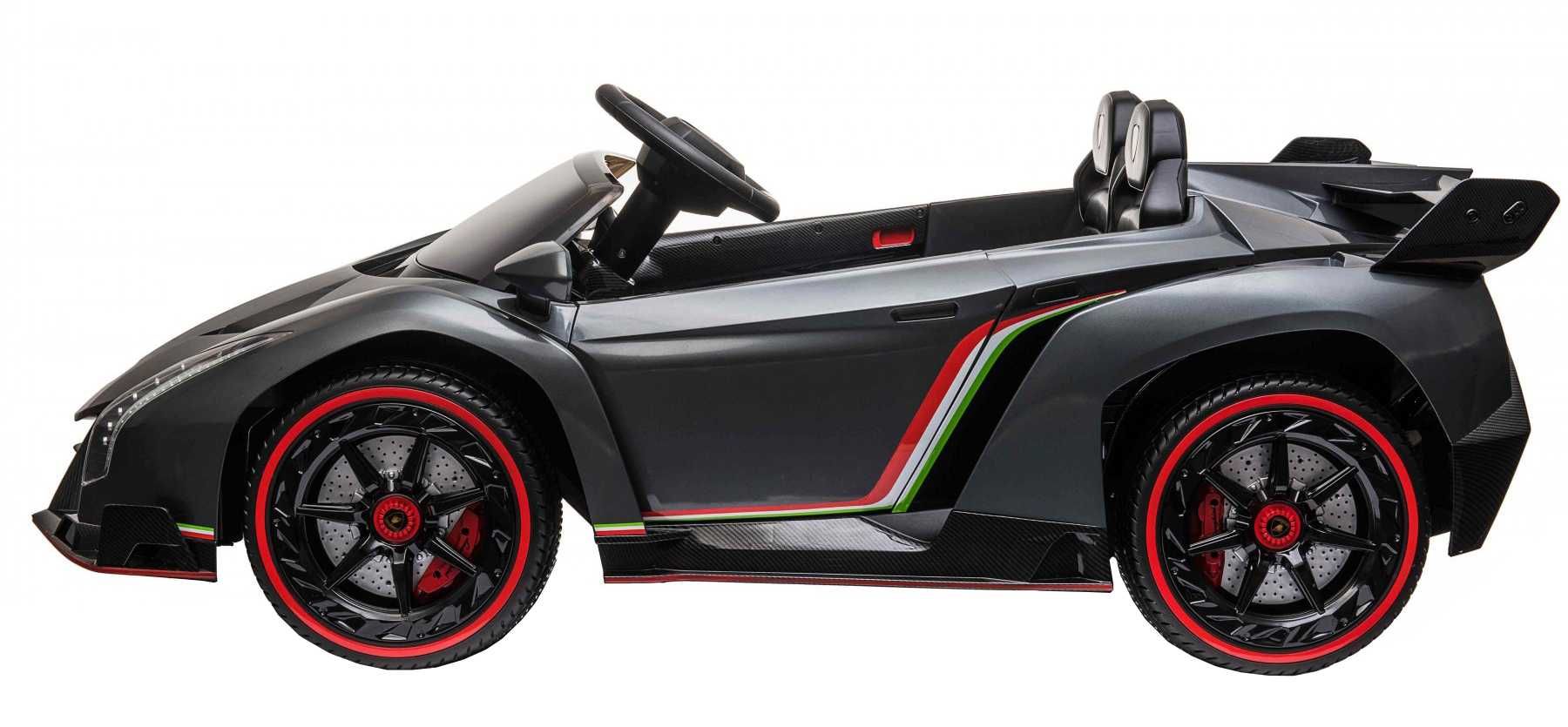 Masinuta electrica copii 2-6 ani Lamborghini Veneno 4x4 Roti Moi Negru