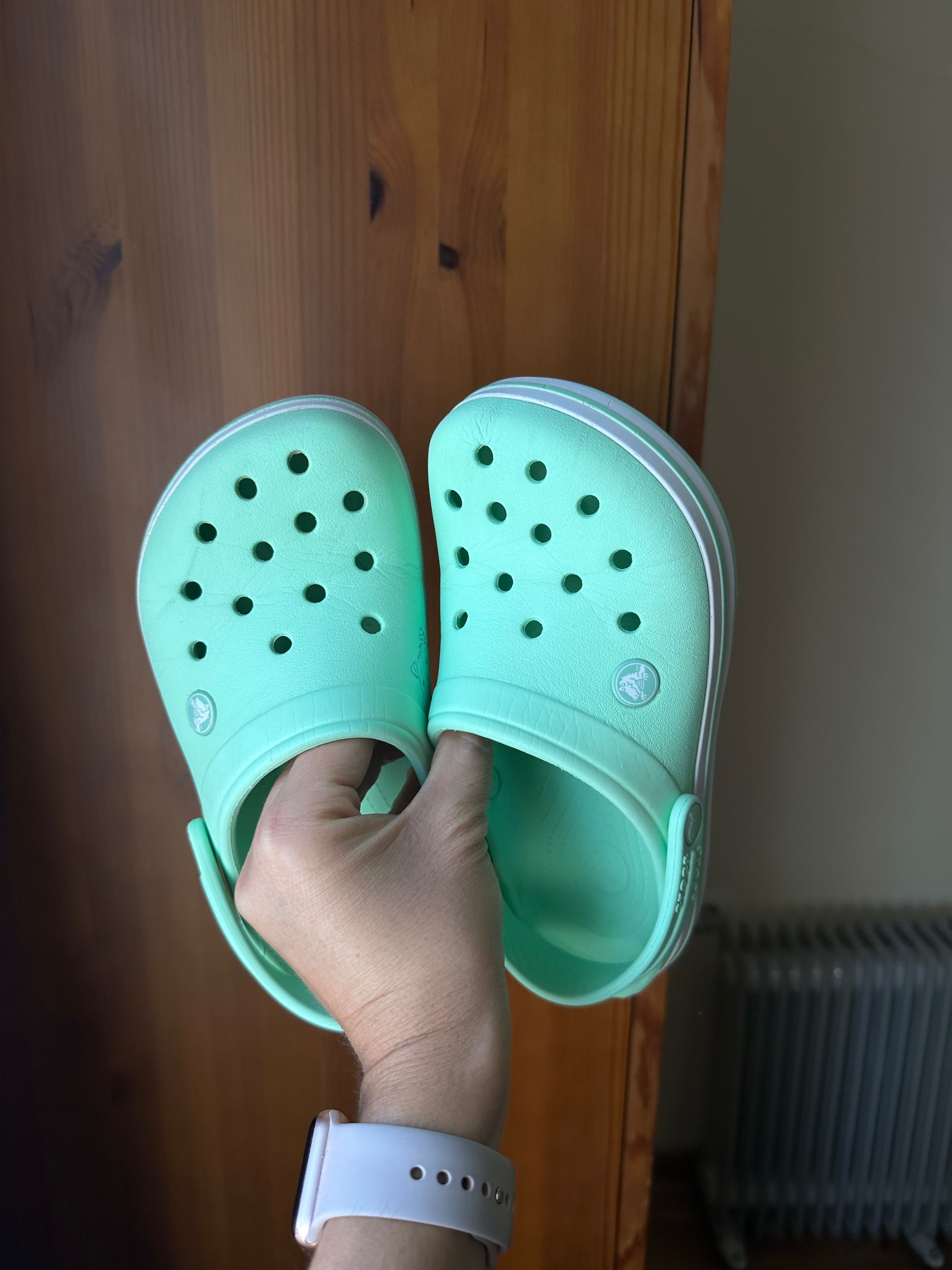 Crocs j3 за момиче цвят мента + сини като подарък