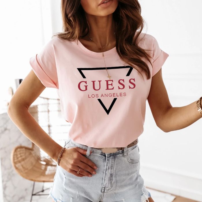 Тениска GUESS принт. Размери и цветове